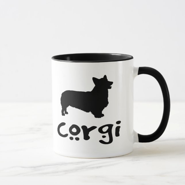 Corgi With Cool Text Mug (Right)