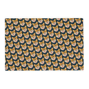 Corgi With Glasses Cute Placemat