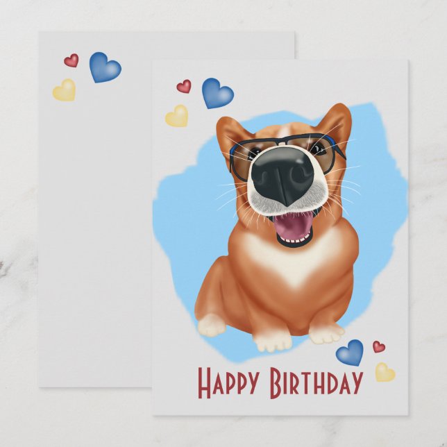 Corgi with sunglasses. Corgi lovers (Front/Back)