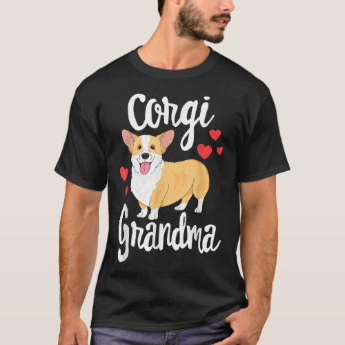 Corgi Women Girls Puppy Lover Dog Grandma Gift T_Shirt