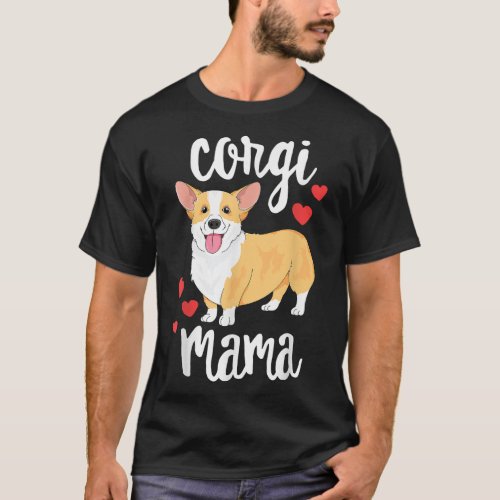 Corgi Women Girls Puppy Mom Dog Mama Lover Gift T_Shirt