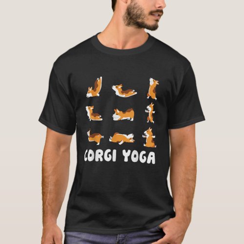 Corgi Yoga Cute Meditation Workout Exercise Dog Mo T_Shirt
