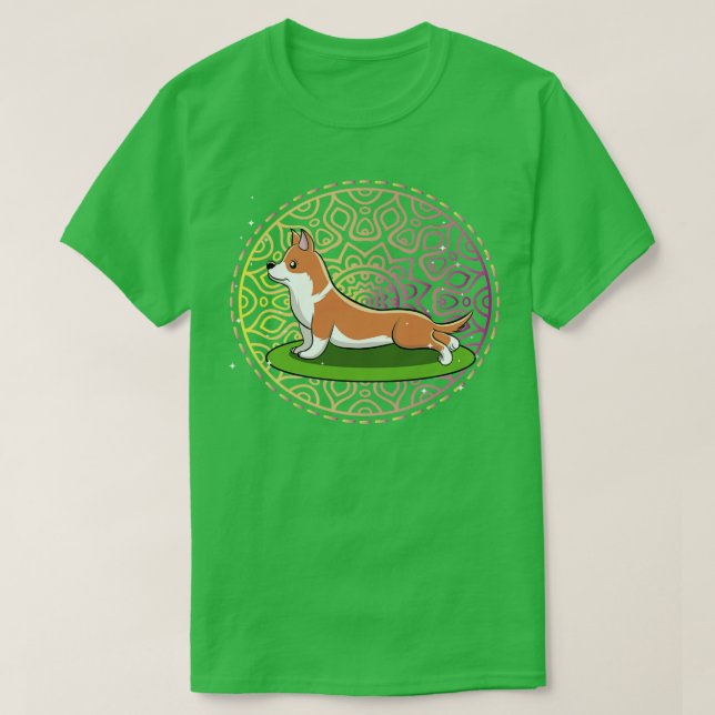 Corgi Yoga Doga Dog Yoga T-Shirt (Design Front)
