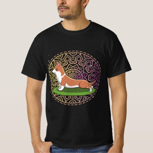 Corgi Yoga _ Doga Dog Yoga T_Shirt