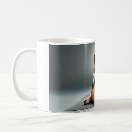 Corgi Yoga _ Fluffy Butt Coffee Mug