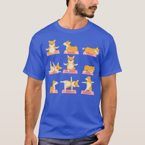 Corgi Yoga Yoga Corgi Dog On MatCool Gifts 1 T_Shirt
