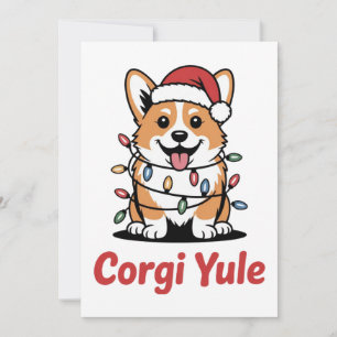 Corgi Yule Funny Christmas Kawaii Corgi Dog Lover Thank You Card
