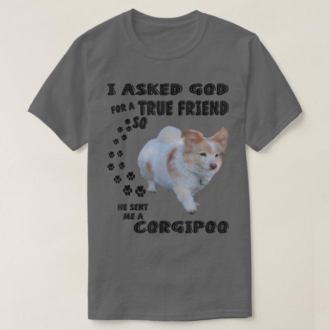 Corgipoo Quote Mom, Cockerpoo Dad Lover Corgi Pood T-Shirt (Design Front)