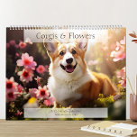 Corgis and Flowers Dog Lover Calendar<br><div class="desc">A charming and delightful calendar with heartwarming images of adorable Corgis complemented by a vibrant array of pretty flowers.  A visual treat for dog lovers and flower enthusiasts alike,  and a wonderful gift for Corgi owners.</div>