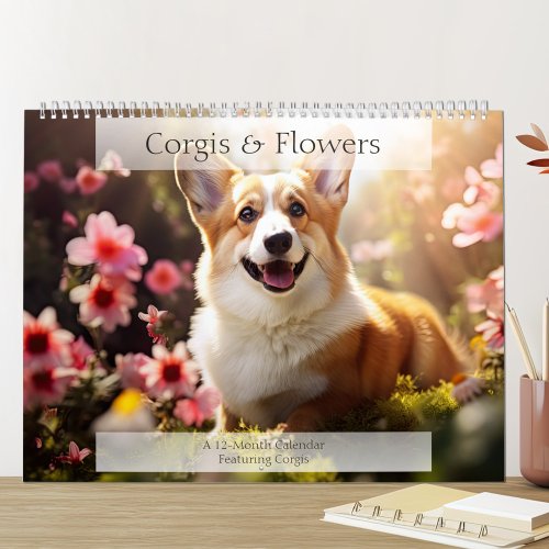 Corgis and Flowers Dog Lover Calendar