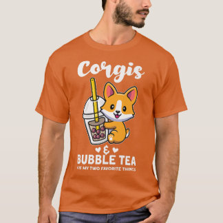 Corgis & Bubble tea Corgi Premium  T-Shirt