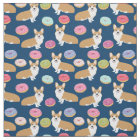 Corgis Donuts Fabric - cute corgi donut design