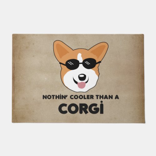Corgis Funny Nothing Cooler Than a Corgi Doormat