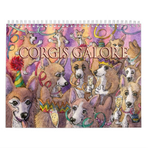 Corgis Galore - dogs having fun - calendar