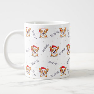 Corgis in Santa Hats Christmas Pattern Giant Coffee Mug