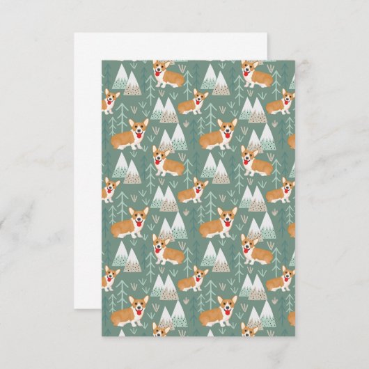 Corgis in the Mountains Forest Pattern (Front/Back)