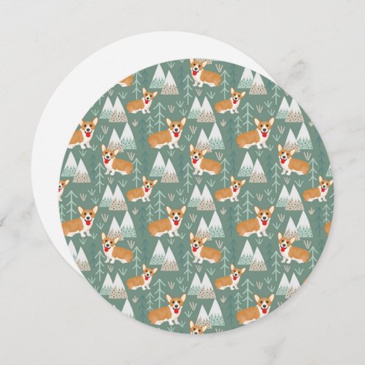 Corgis in the Mountains Forest Pattern (Front/Back)