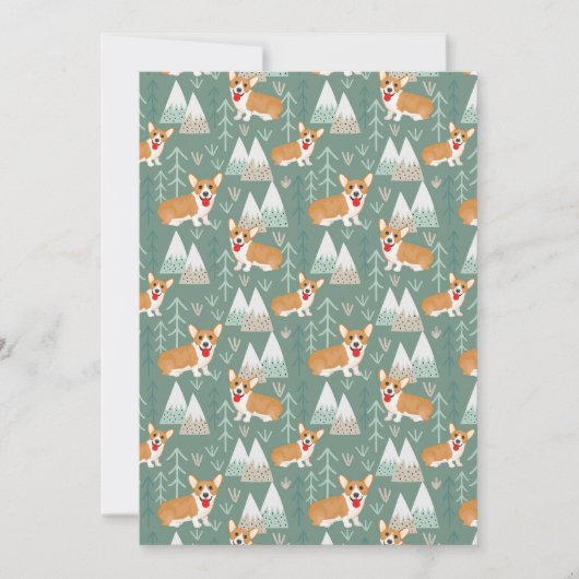 Corgis in the Mountains Forest Pattern (Front)