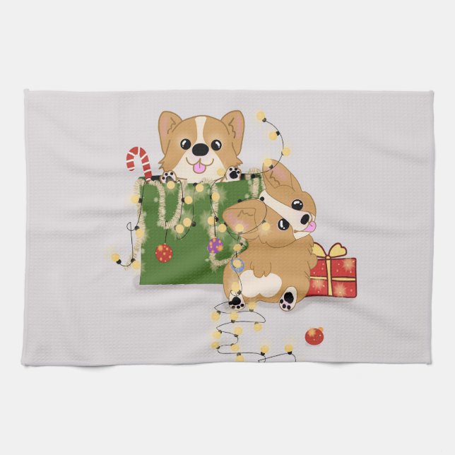 Corgis Kitchen Towel (Horizontal)