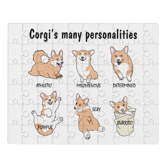 Corgi's many personalities jigsaw puzzle (Puzzle Horizontal)