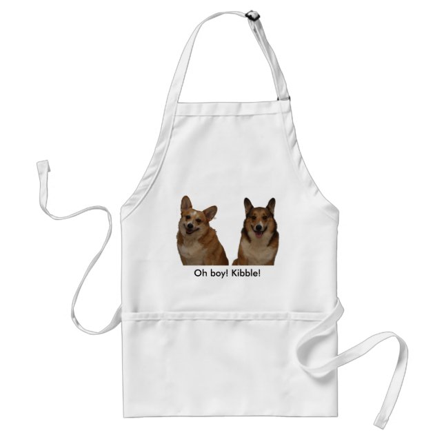 corgis, Oh boy! Kibble! Adult Apron (Front)
