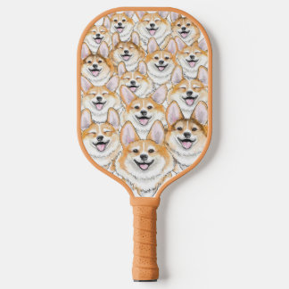 Corgis on a Pickleball Paddle
