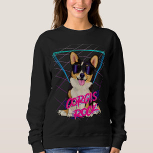 Corgis Rock Tri Color Corgi With Sunglasses And S Sweatshirt