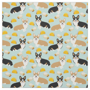 Corgis Tacos Fabric - cute corgi pattern