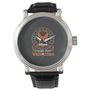 Corgis Valentine Design for Girls Who Love Corgis Watch
