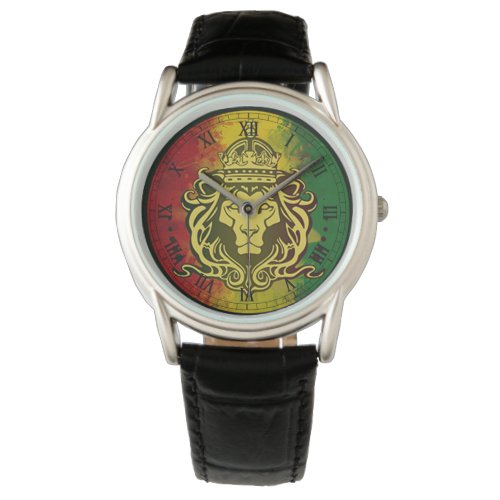 cori rasta reggae graffiti flag lion watch