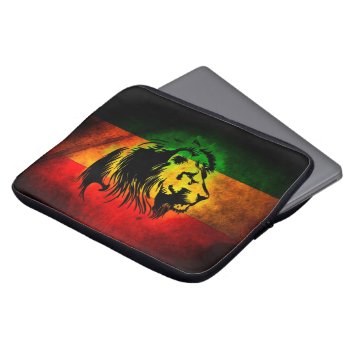 Cori Reith Rasta Reggae Lion Laptop Sleeve by nonstopshop at Zazzle