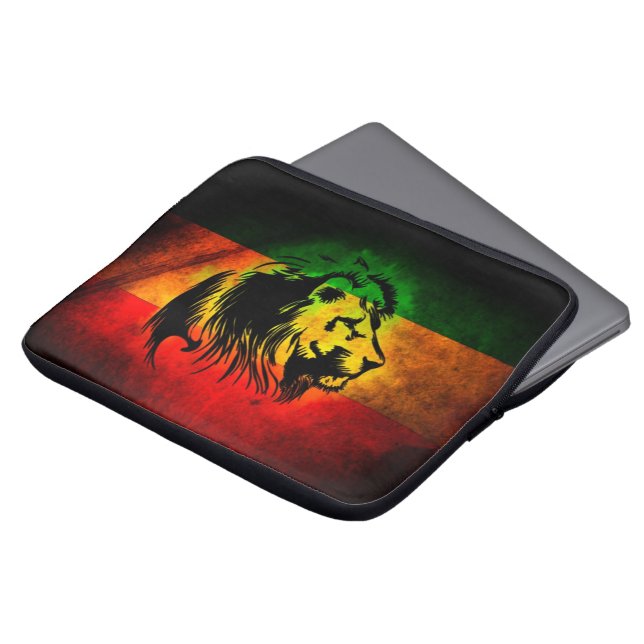 Cori Reith Rasta reggae lion Laptop Sleeve (Front Top)