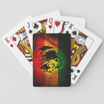 Cori Reith Rasta Reggae Lion Playing Cards by nonstopshop at Zazzle