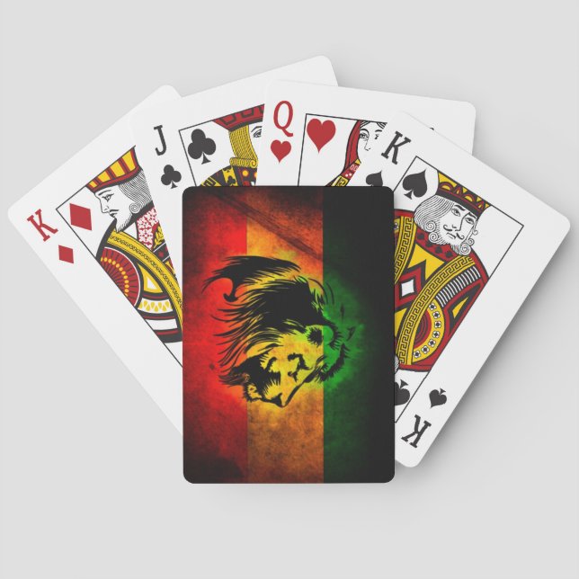 Cori Reith Rasta reggae lion Poker Cards (Back)