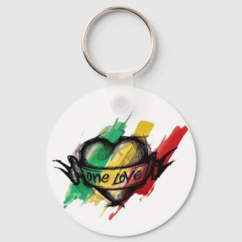 Cori Reith Rasta Reggae One Love Keychain by nonstopshop at Zazzle