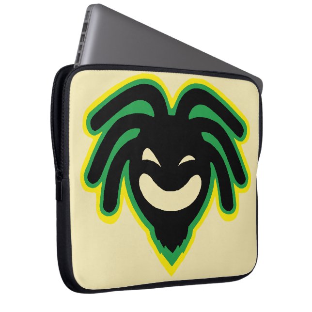 Cori Reith Rasta reggae peace face Laptop Sleeve (Front Right)