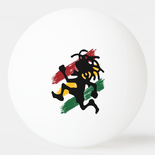 Cori Reith Rasta reggae rasta man flag Ping Pong Ball (Front)