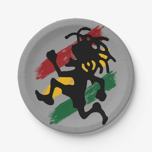 Cori Reith Rasta reggae rasta Paper Plates (Front)