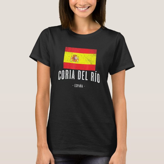 Coria Del Ro Spain Es Flag City Top Bandera Ropa (Front)