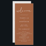 CORIANDER Bohemian Burnt Orange Wedding Program<br><div class="desc">This wedding program features a edgy handwritten font and modern minimalist design paired with a bohemian burnt orange and beige color combination. Easily edit *most* wording to your needs and edit all colors to match the colors of your event. Use for any boho,  desert,  or autumn event.</div>