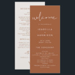 CORIANDER Bohemian Burnt Orange Wedding Program<br><div class="desc">This wedding program features a edgy handwritten font and modern minimalist design paired with a bohemian burnt orange and beige color combination. Easily edit *most* wording to your needs and edit all colors to match the colors of your event. Use for any boho,  desert,  or autumn event.</div>