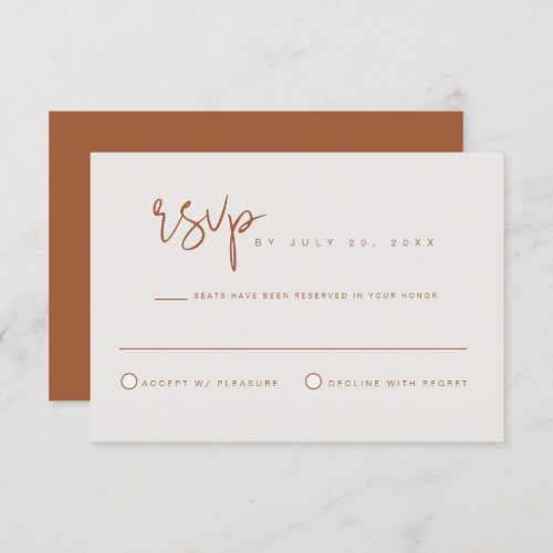 CORIANDER_ Bohemian Earth Tone Burnt Orange RSVP Invitation