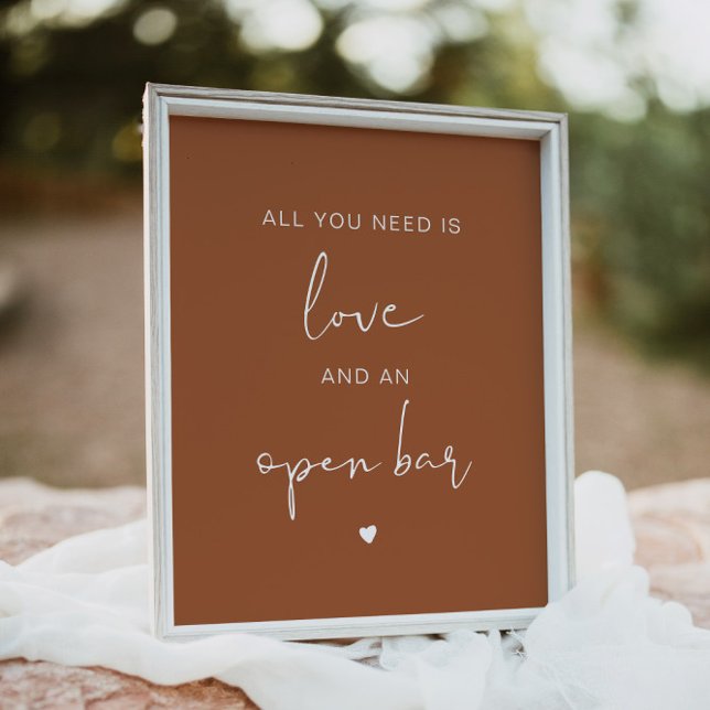 CORIANDER Boho All You Need is Love and Open Bar Poster (Creator Uploaded)