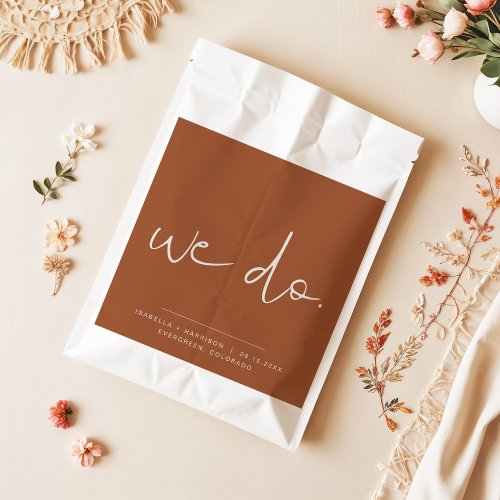 CORIANDER Boho Burnt Orange Rust Wedding We Do Favor Bag