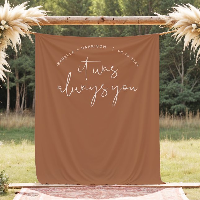 CORIANDER Boho Burnt Orange Wedding Photo Backdrop (Creator Uploaded)