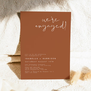 CORIANDER Boho Terracotta Engagement Announcement