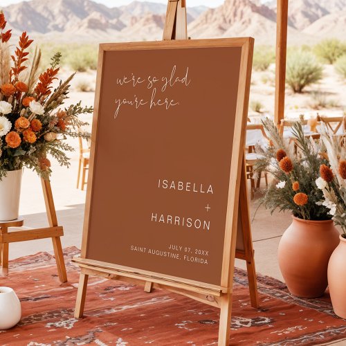 CORIANDER Boho Terracotta Wedding Welcome Poster