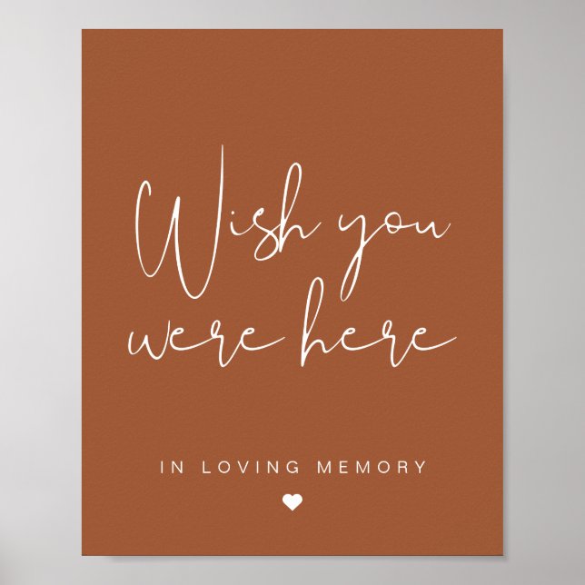 CORIANDER Boho Terracotta Wish You Were Sign (Front)