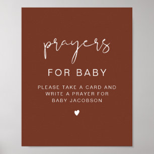 CORIANDER Rust Baby Shower Prayers for Baby Sign