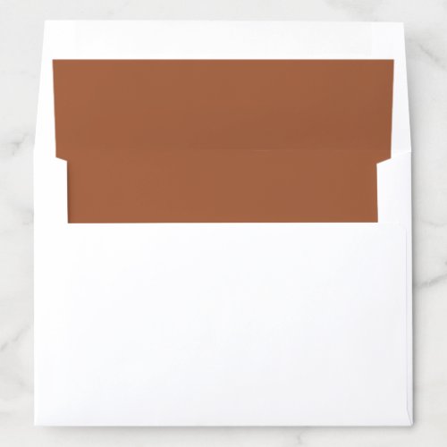 CORIANDER Simple Terracotta Burnt Orange Wedding Envelope Liner